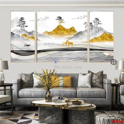 File PSD File tranh hiện đại pha lê gương FT60263 (gốc) tách lớp chi tiết