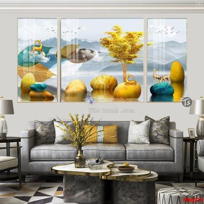 Tải file File tranh hiện đại pha lê gương FT60279 (gốc) làm tranh treo tường