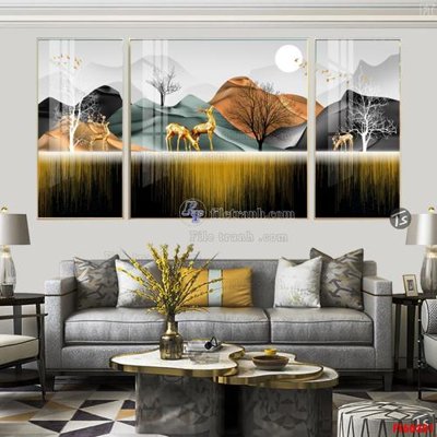 File gốc File tranh hiện đại pha lê gương FT60301 (in mica) làm quà tặng