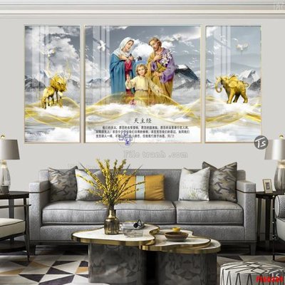 File gốc File tranh hiện đại pha lê gương FT60339 (in mica) cắt laser