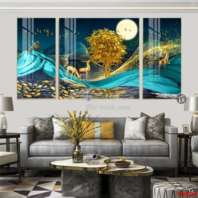 File gốc File tranh hiện đại pha lê gương FT60349 cho in ấn và thiết kế