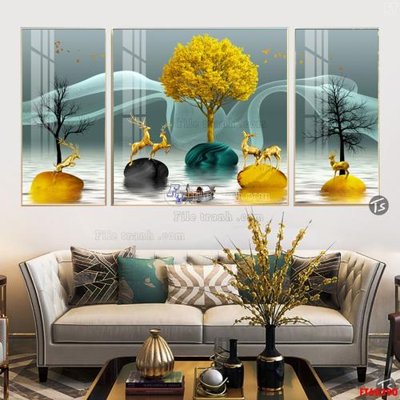 File gốc File tranh hiện đại pha lê gương FT60390 (vector) cho in ấn