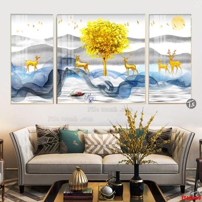 File in trần File tranh hiện đại pha lê gương FT60409 (bản gốc) trời sao