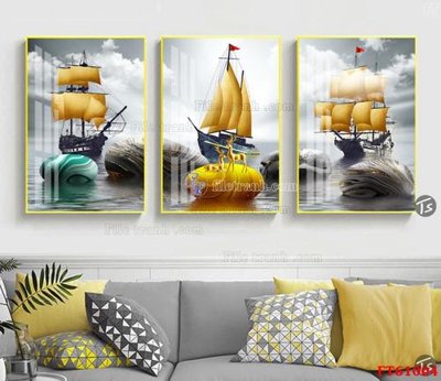 File gốc Tranh treo pha lê gương FT 61004 (in 3D) cho trang trí