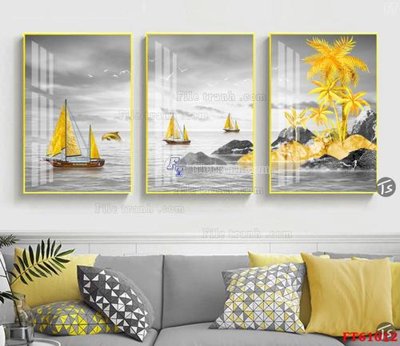 Hình ảnh file gốc in trần nhà Tranh treo pha lê gương FT 61012