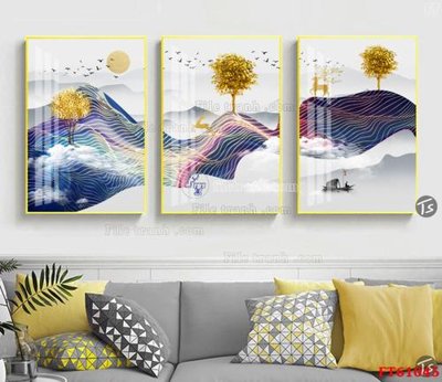 File PSD Tranh treo pha lê gương FT 61045 (gốc) cho in quảng cáo