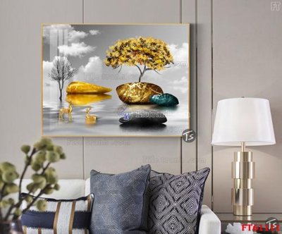 Tải file Tranh treo pha lê gương FT 61111 (gốc) chủ đề phong thủy