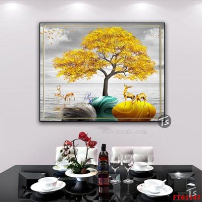 File in ấn chuyên nghiệp Tranh treo pha lê gương FT 61147 (file gốc)