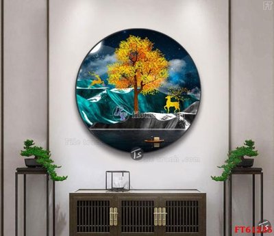 Cung cấp file tranh gốc Tranh treo pha lê gương FT 61235 độc quyền