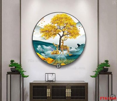 File tranh gốc Tranh treo pha lê gương FT 61248 (bản quyền) độc đáo