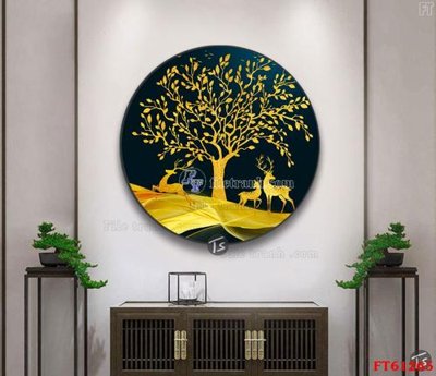 File in mica Tranh treo pha lê gương FT 61265 (ảnh gốc) đẹp