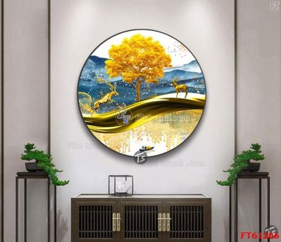 File in ấn chuyên nghiệp Tranh treo pha lê gương FT 61266 (file gốc)