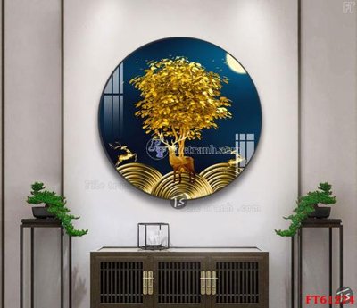 File tranh Tranh treo pha lê gương FT 61274 (ảnh gốc) in trần 3D
