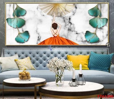 File in trần Tranh treo pha lê gương FT 61280 (bản gốc) bầu trời