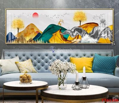 File gốc Tranh treo pha lê gương FT 61338 (in lụa) tranh thuận buồm