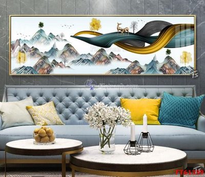 File tranh Tranh treo pha lê gương FT 61339 (ảnh gốc) in trần 3D