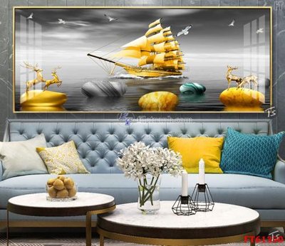 File gốc Tranh treo pha lê gương FT 61350 (chủ đề hiện đại) trang trí