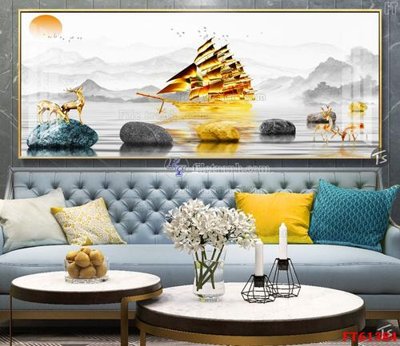 File tranh Tranh treo pha lê gương FT 61384 (bản gốc) treo phòng ăn