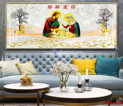 File in ấn Tranh treo pha lê gương FT 61388 chuyên nghiệp