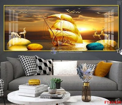 File PSD Tranh treo pha lê gương FT 61450 (gốc) tách lớp chi tiết