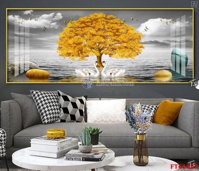 File gốc Tranh treo pha lê gương FT 61457 (phong cách) tối giản