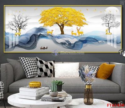 Download file Tranh treo pha lê gương FT 61458 (chuẩn in) Tranh treo pha lê gương FT 61458