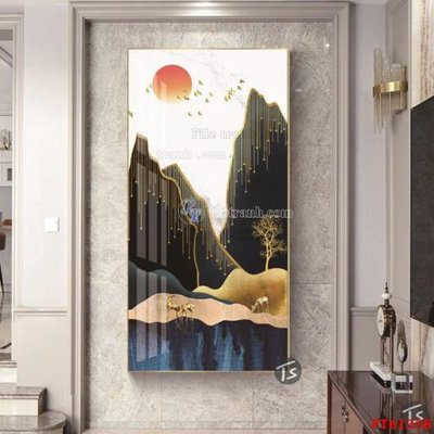 File ảnh Tranh treo pha lê gương FT 61558 (gốc) cho trang trí nhà hàng