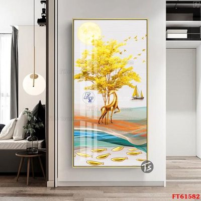 File tranh Tranh treo pha lê gương FT 61582 (ảnh gốc) không bị mờ