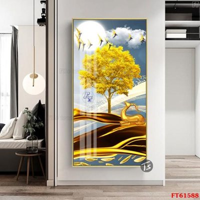 File PSD Tranh treo pha lê gương FT 61588 (gốc) cho designer