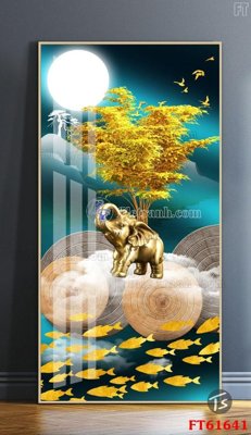 File gốc Tranh treo pha lê gương FT 61641 (in 3D) nghệ thuật