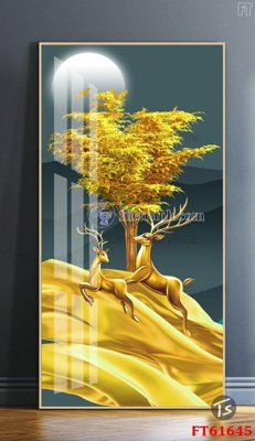 File tranh ảnh gốc Tranh treo pha lê gương FT 61645 dùng cho in khổ lớn