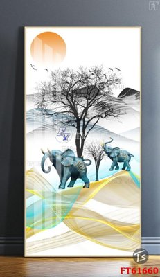 Download file Tranh treo pha lê gương FT 61660 (gốc) in mica đèn LED