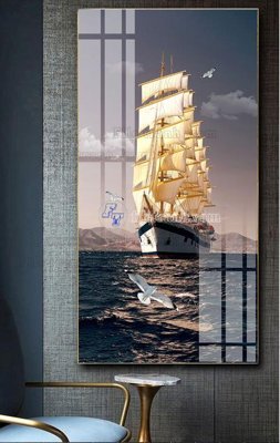 File gốc File tranh hiện đại pha lê gương FT622 (in lụa) họa tiết 3D