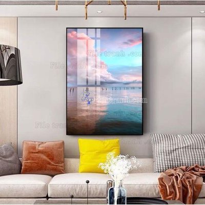 File PSD in ấn File tranh hiện đại pha lê gương FT624 (chất lượng cao)