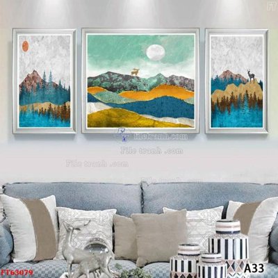 File tranh gốc Tranh treo pha lê gương FT63079 (bản đẹp) độc quyền