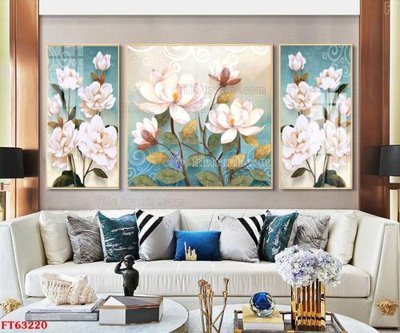 File tranh Tranh treo pha lê gương FT63220 (bản gốc) in lụa dán tường