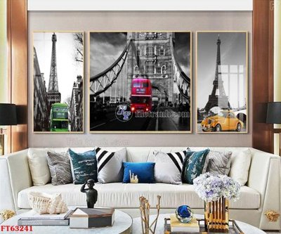 Ảnh gốc Tranh treo pha lê gương FT63241 (nét căng) in mica