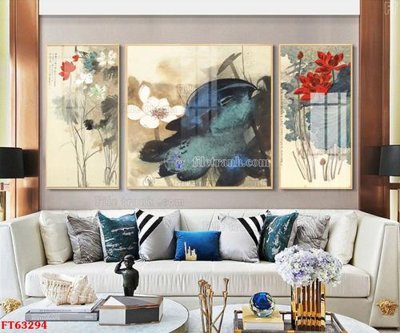 File gốc Tranh treo pha lê gương FT63294 (in mica) trang trí