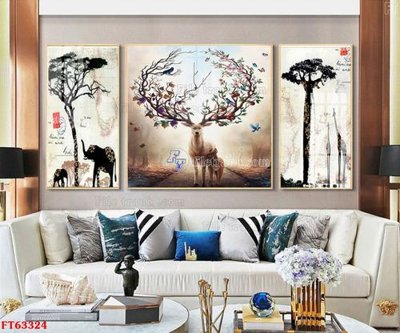 File tranh Tranh treo pha lê gương FT63324 (gốc) chủ đề con người