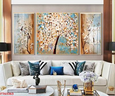 File tranh in trần Tranh treo pha lê gương FT63363 (ảnh gốc siêu nét)