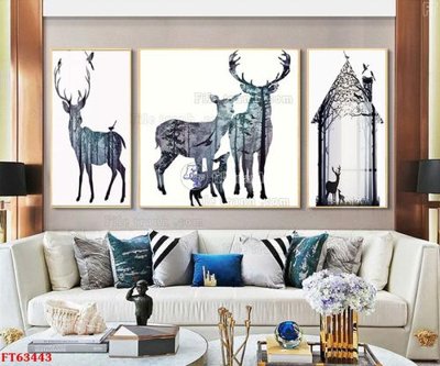 File in lụa Tranh treo pha lê gương FT63443 (phong cảnh) Tranh treo pha lê gương FT63443