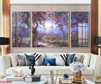 File tranh Tranh treo pha lê gương FT63489 (gốc) chủ đề con người