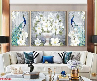 Ảnh gốc file in lụa Tranh treo pha lê gương FT63504 chi tiết