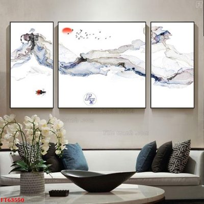 File gốc Tranh treo pha lê gương FT63550 (vector) cho in ấn