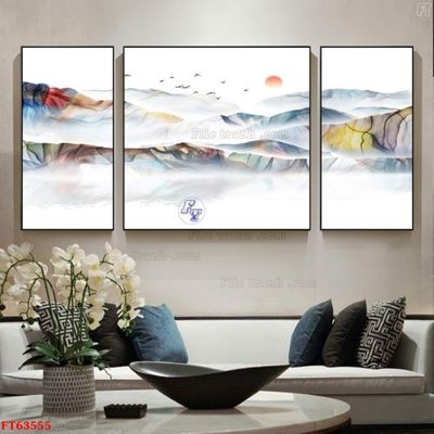 Download file gốc Tranh treo pha lê gương FT63555 (in mica) trang trí