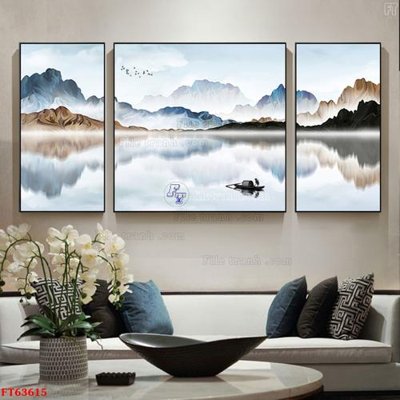 File PSD Tranh treo pha lê gương FT63615 (gốc) nhiều lớp (multi-layer)