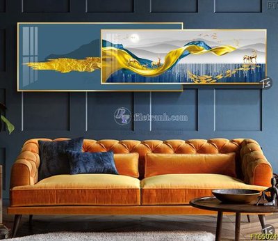 File gốc Tranh treo tường lồng ghép hiện đại FT65024 (in lụa) trang trí tường