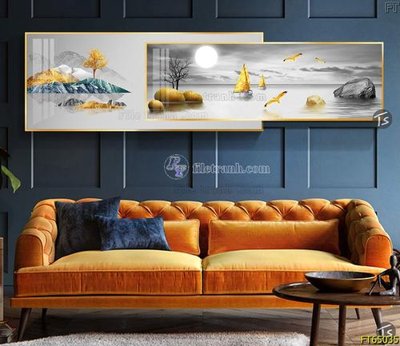 File in trần Tranh treo tường lồng ghép hiện đại FT65035 (bản gốc) 5D