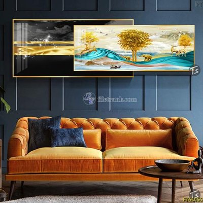 Ảnh gốc Tranh treo tường lồng ghép hiện đại FT65056 (độ nét cao) in tráng gương