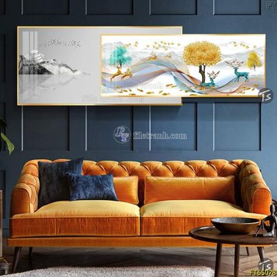 Tải file gốc Tranh treo tường lồng ghép hiện đại FT65078 (in khổ lớn) không vỡ